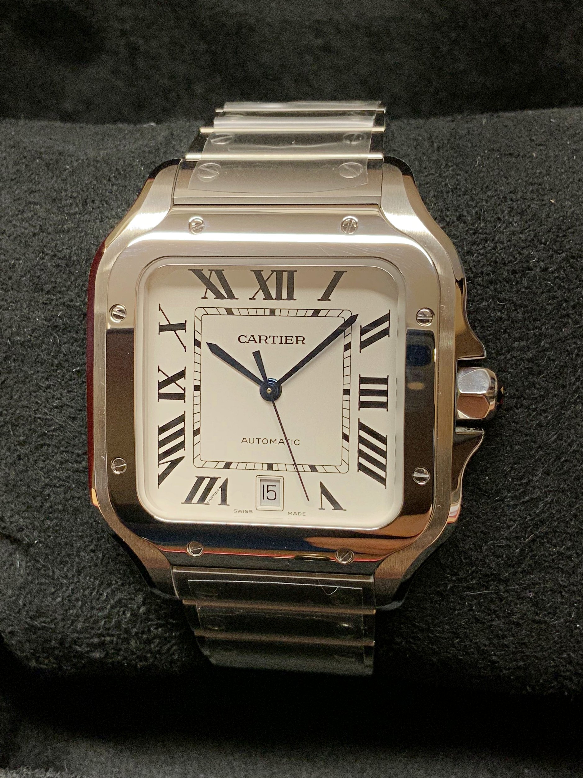 Cartier replica Santos De Cartier WSSA0009 Large Size white dial2