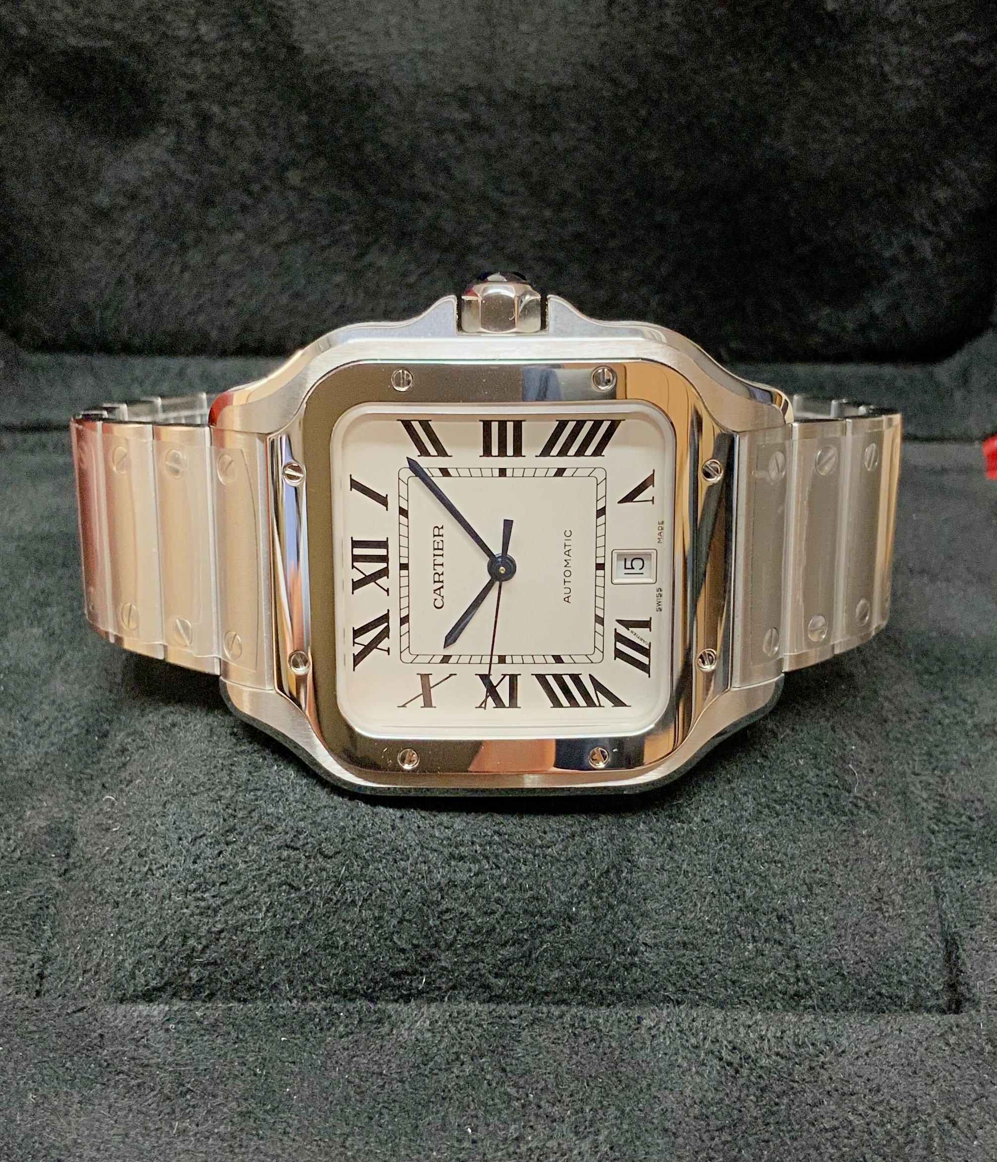 Cartier replica Santos De Cartier WSSA0009 Large Size white dial4
