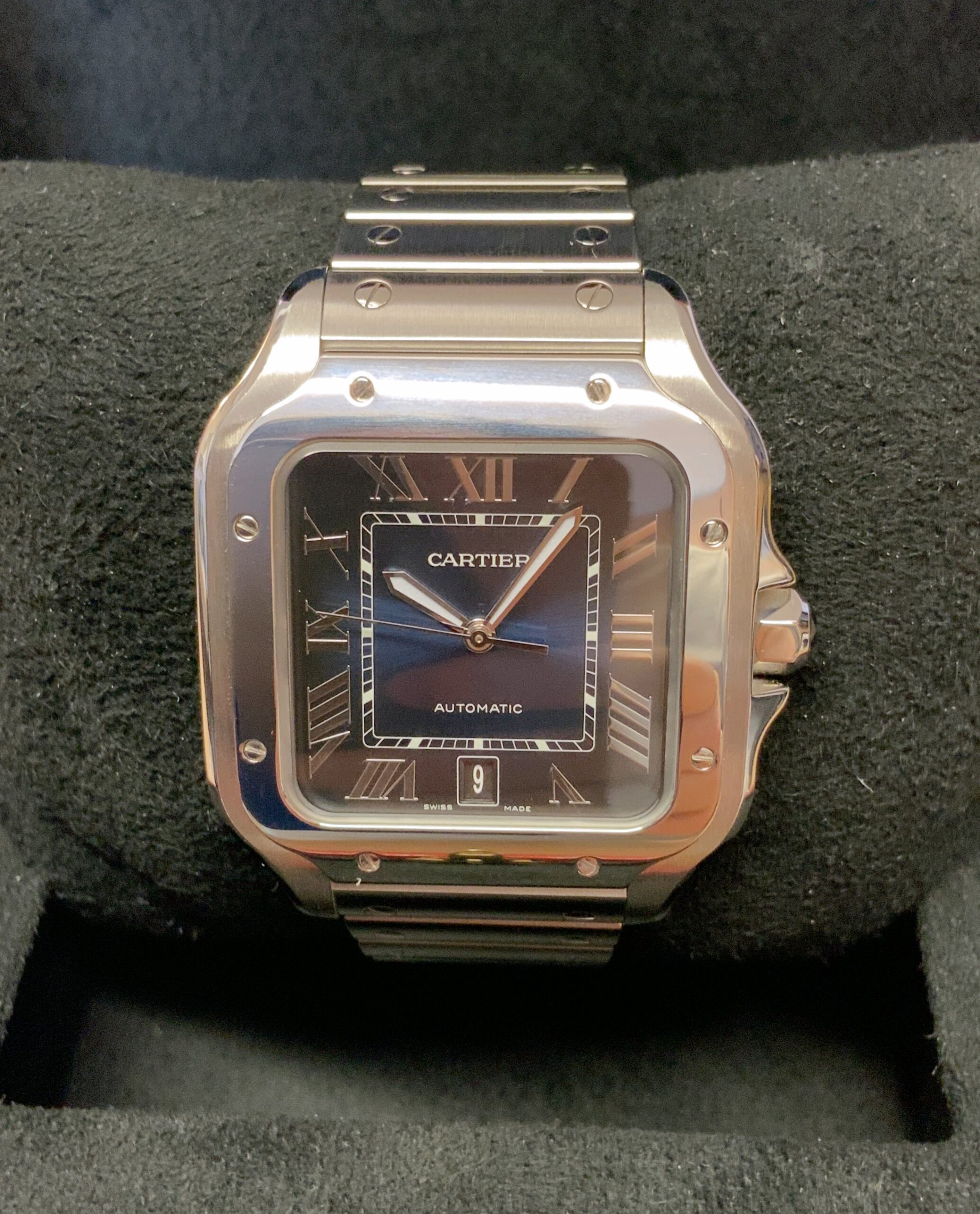 Cartier replica Santos De Cartier WSSA0030 Large Size blue dial3