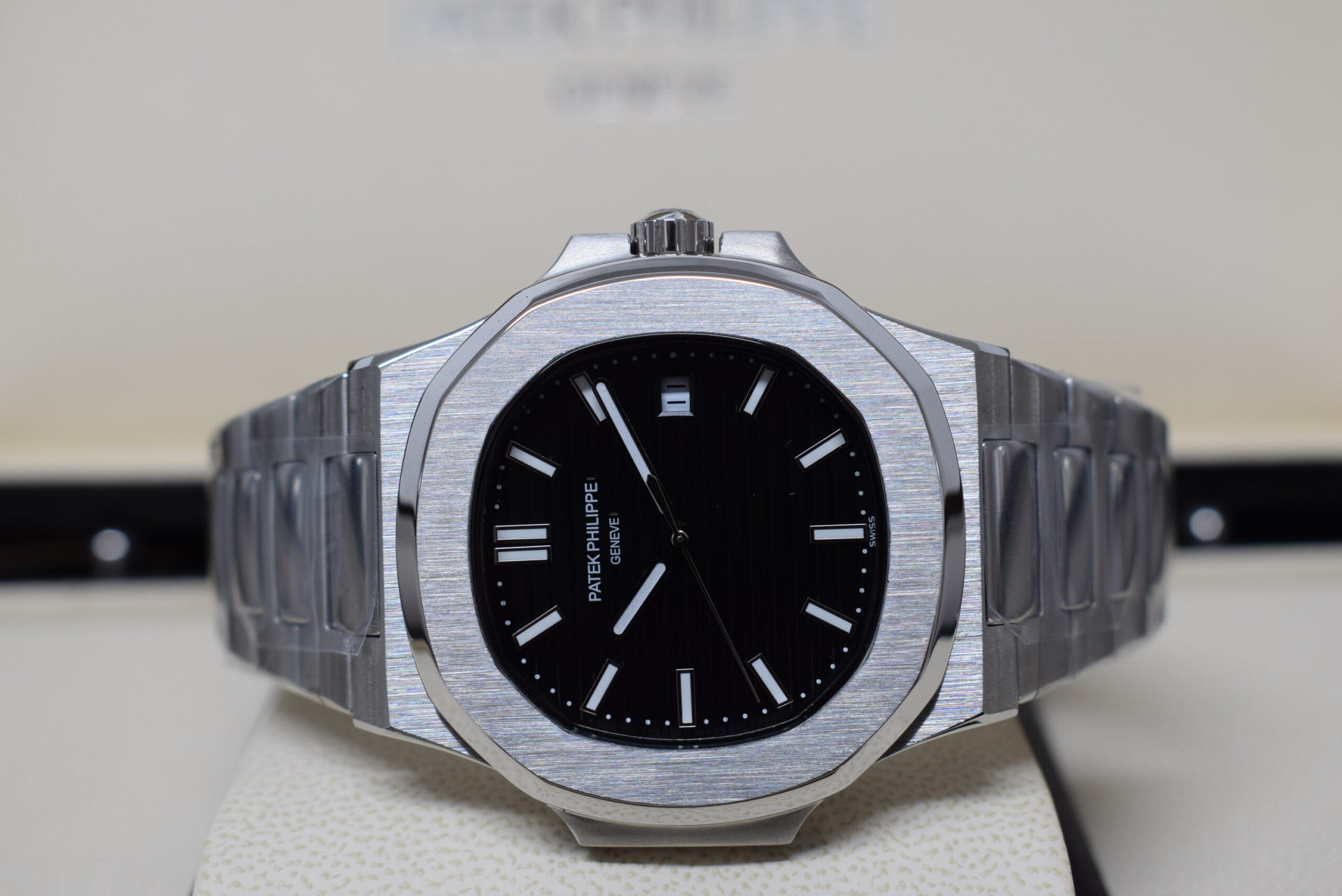Patek philippe replica nautilus 5711 black dial acciaio6