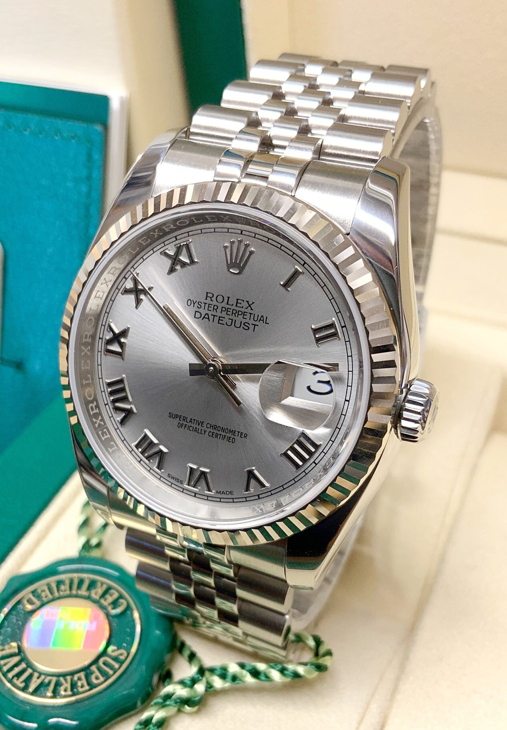 Rolex replica Datejust 36mm 116234 Silver Roman Dial1