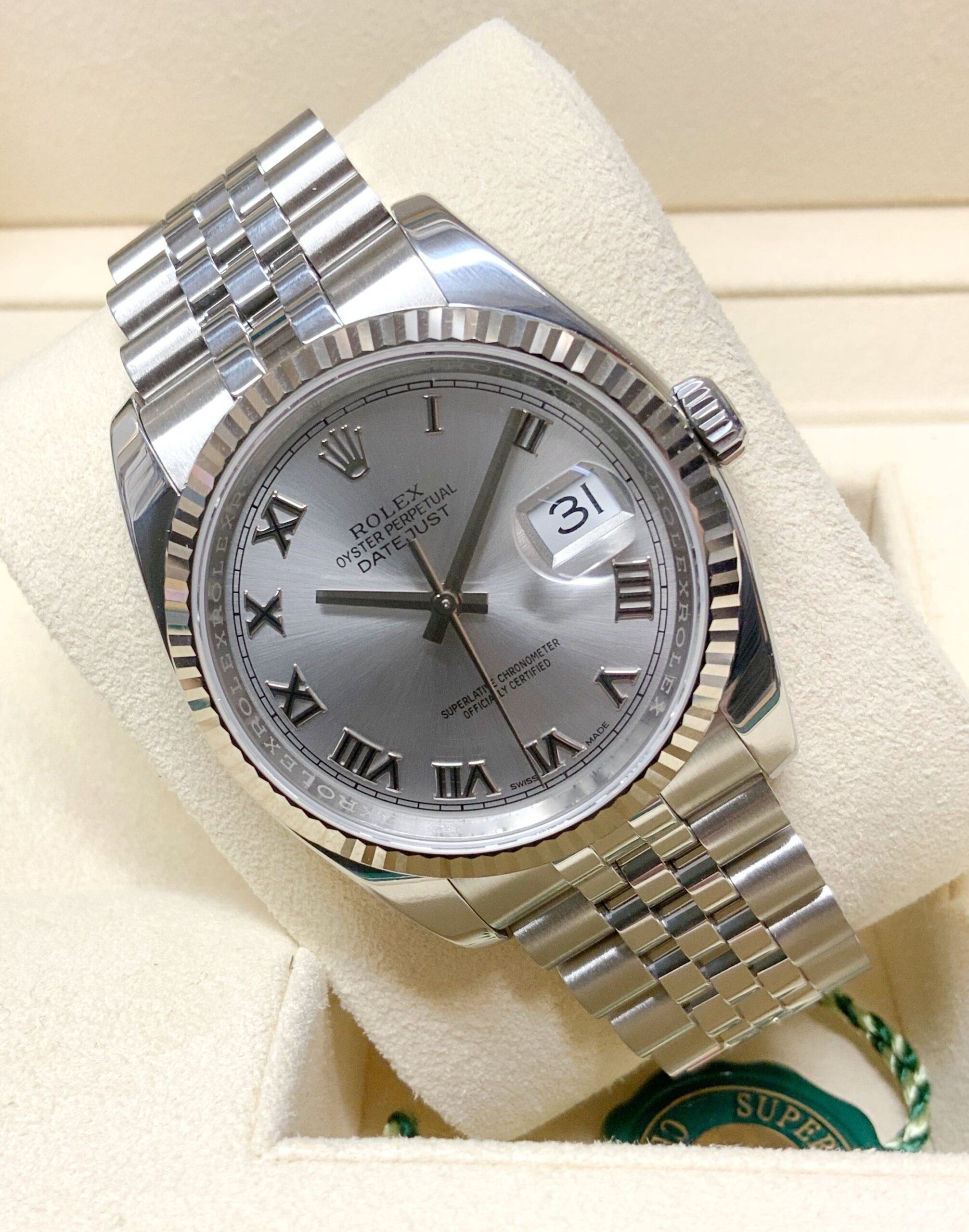 Rolex replica Datejust 36mm 116234 Silver Roman Dial4