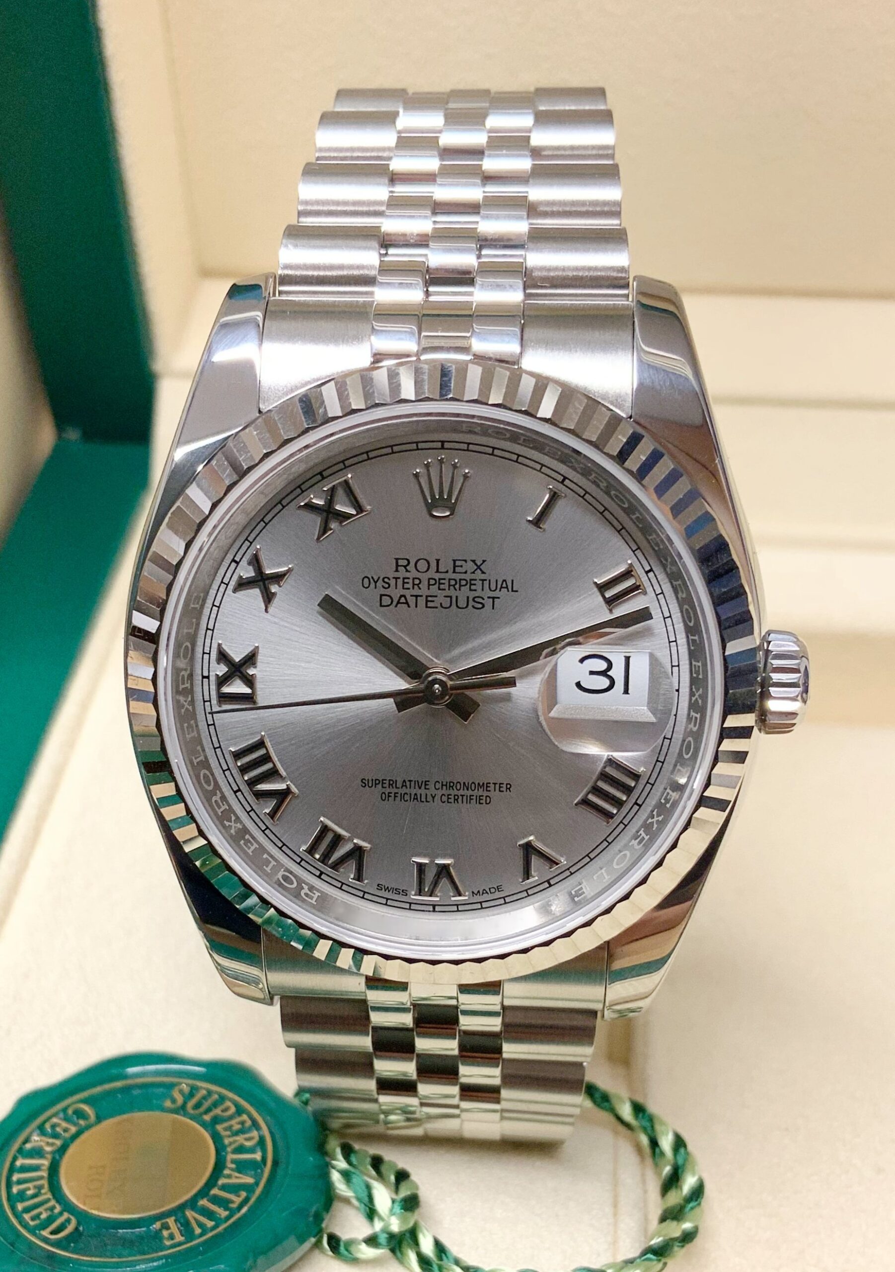 Rolex replica Datejust 36mm 116234 Silver Roman Dial8