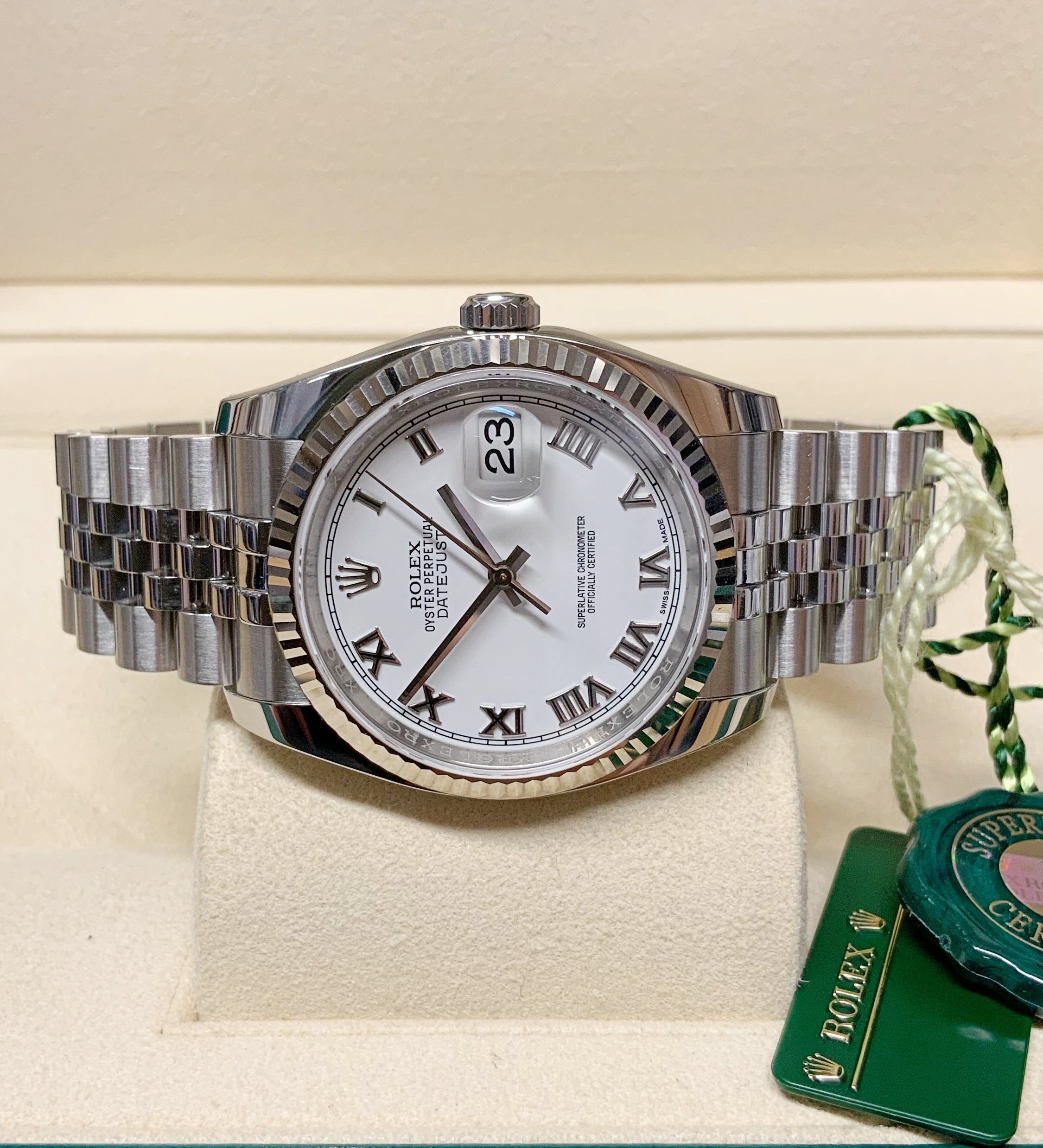 Rolex replica Datejust 36mm 116234 White Roman Dial-3