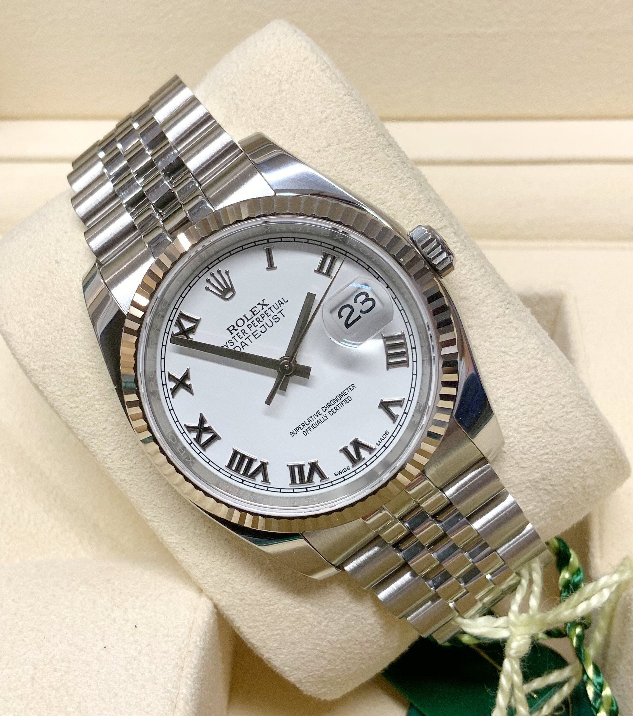 Rolex replica Datejust 36mm 116234 White Roman Dial-5