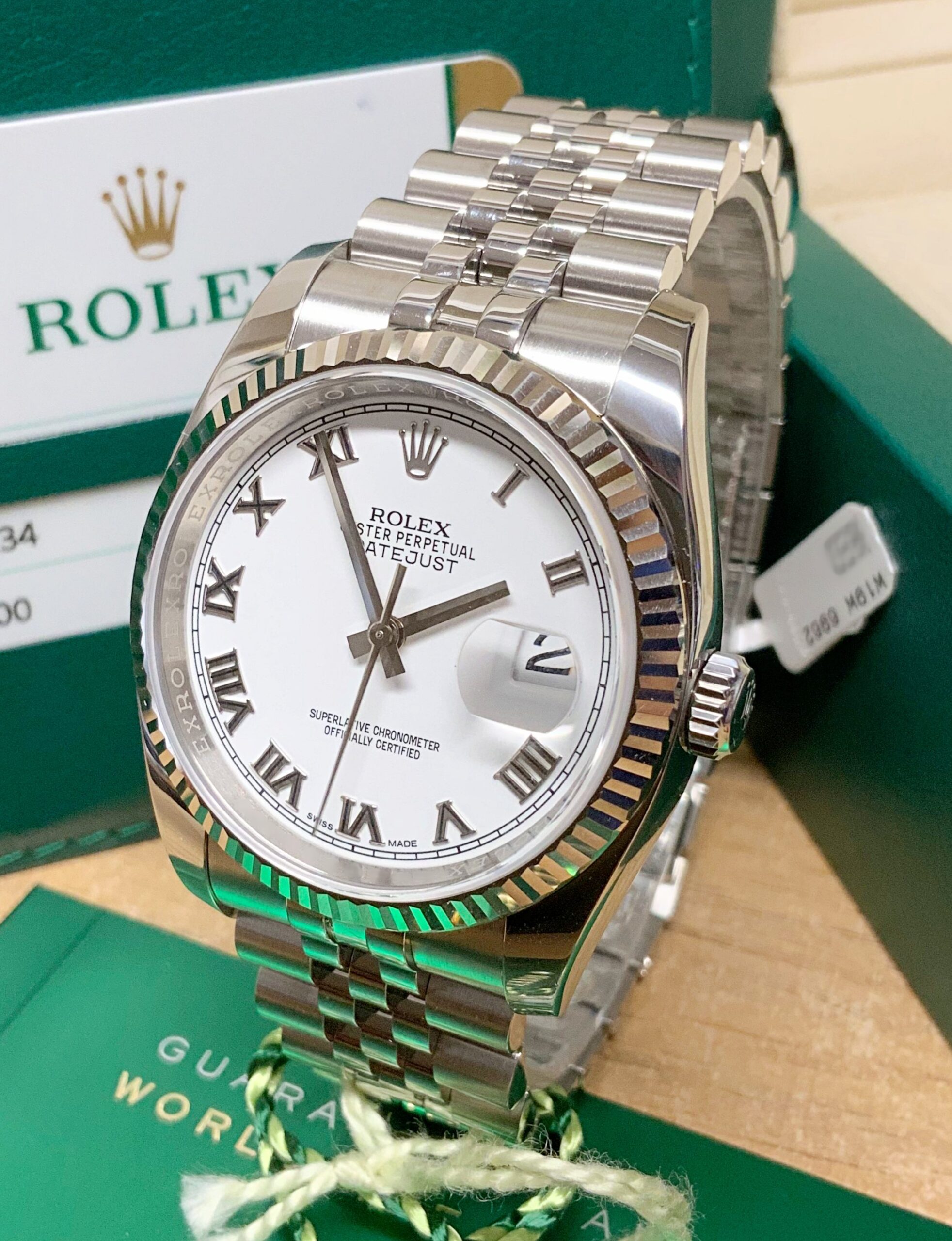Rolex replica Datejust 36mm 116234 White Roman Dial-8