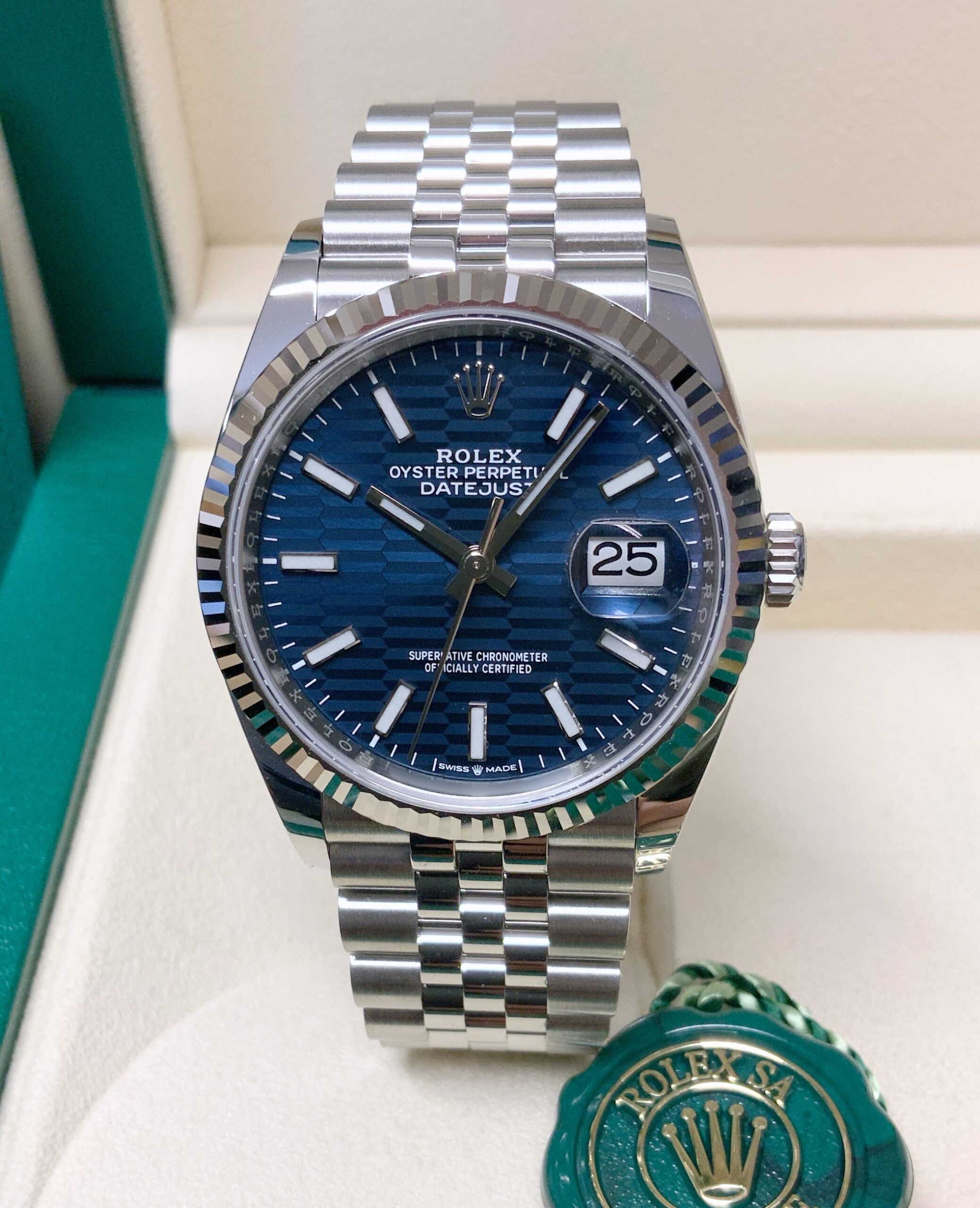 Rolex replica Datejust 36mm 126234 Blue Fluted Motif-3