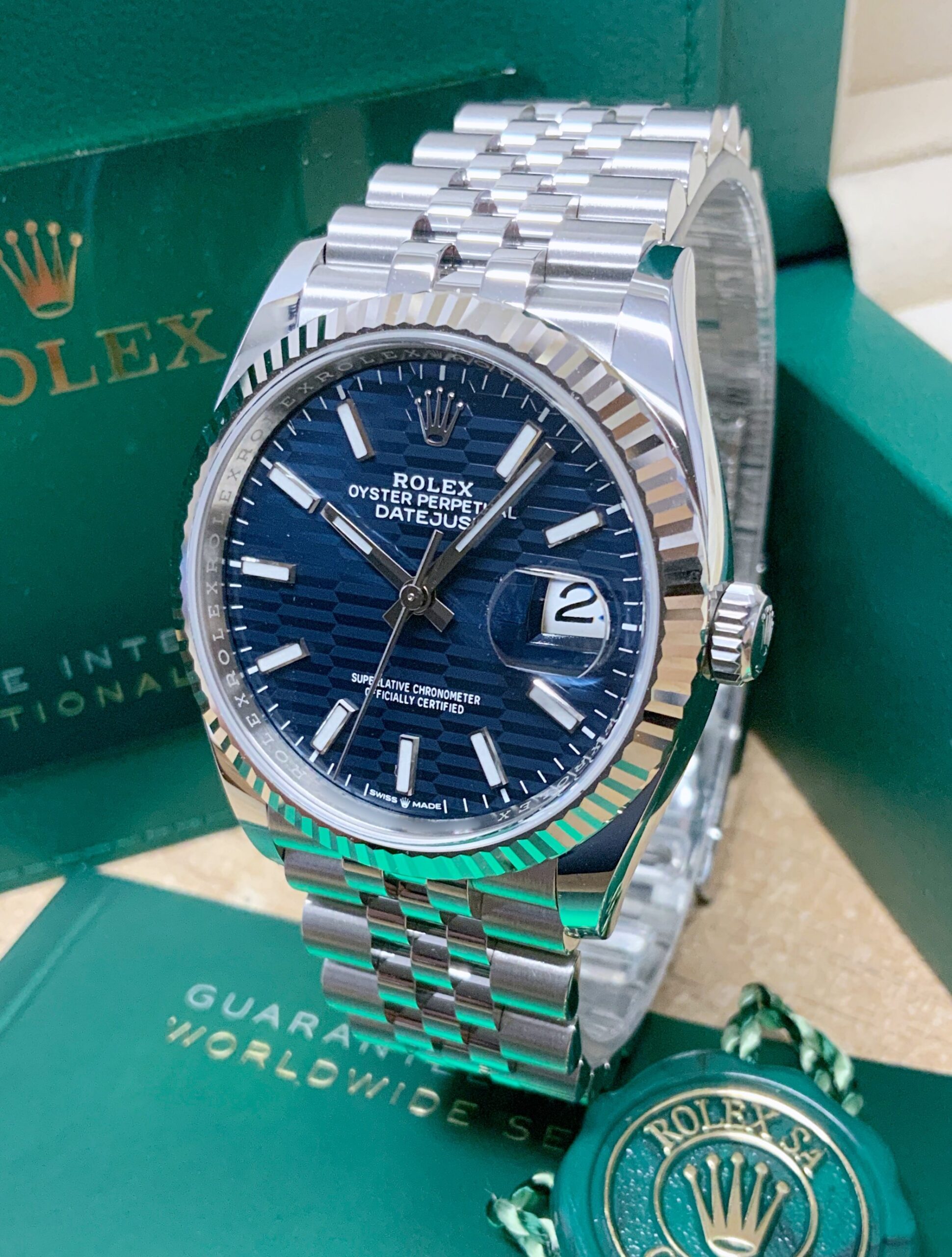 Rolex replica Datejust 36mm 126234 Blue Fluted Motif-4