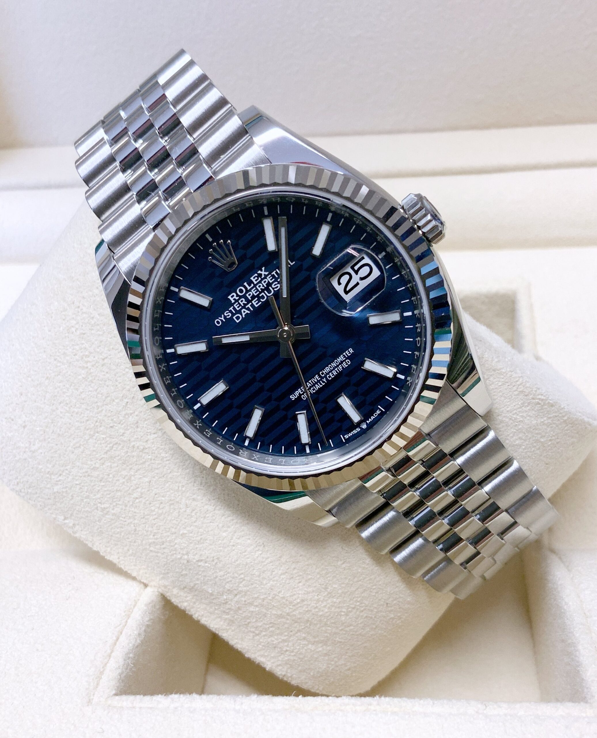 Rolex replica Datejust 36mm 126234 Blue Fluted Motif-5