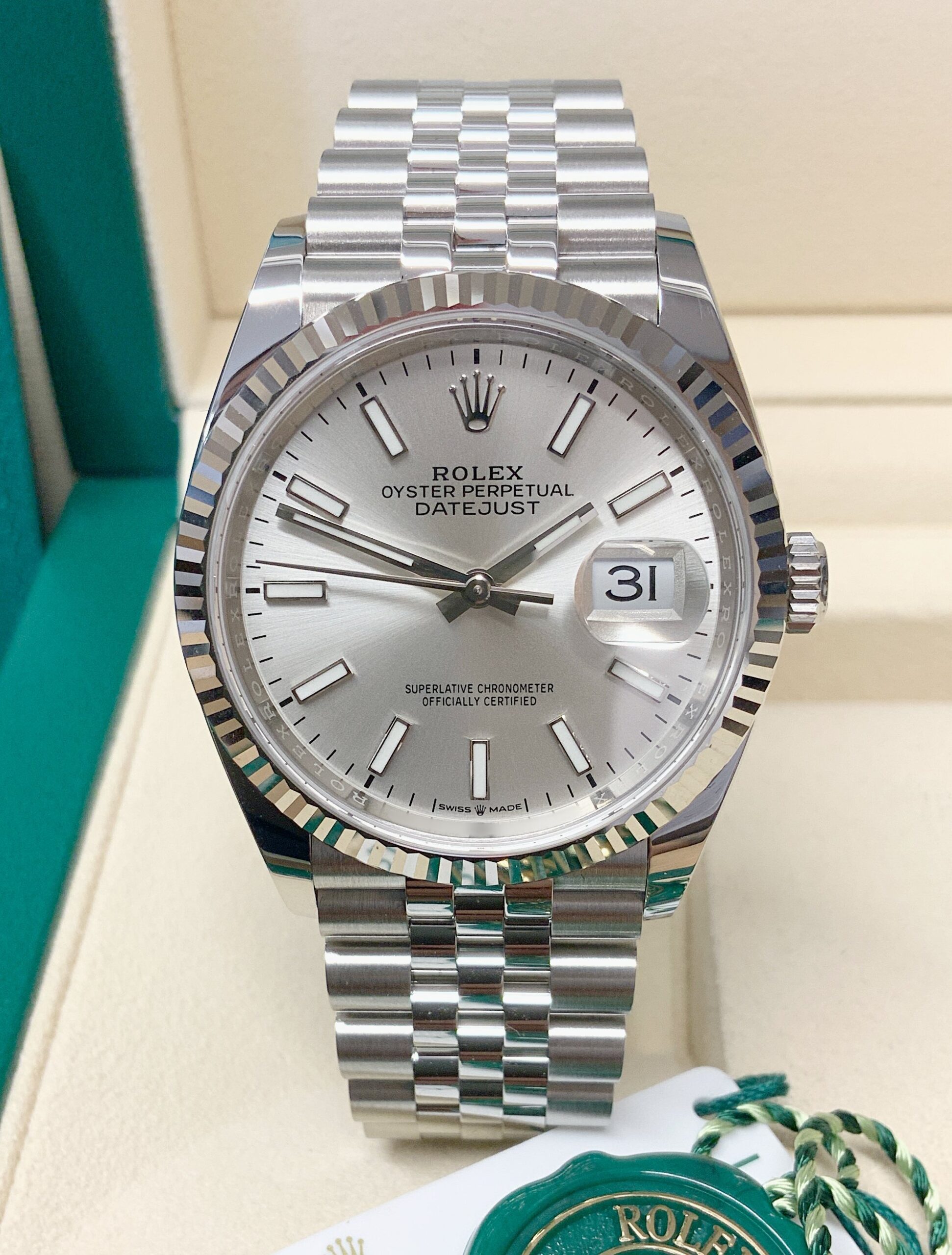 Rolex replica Datejust 36mm 126234 Silver Baton-1
