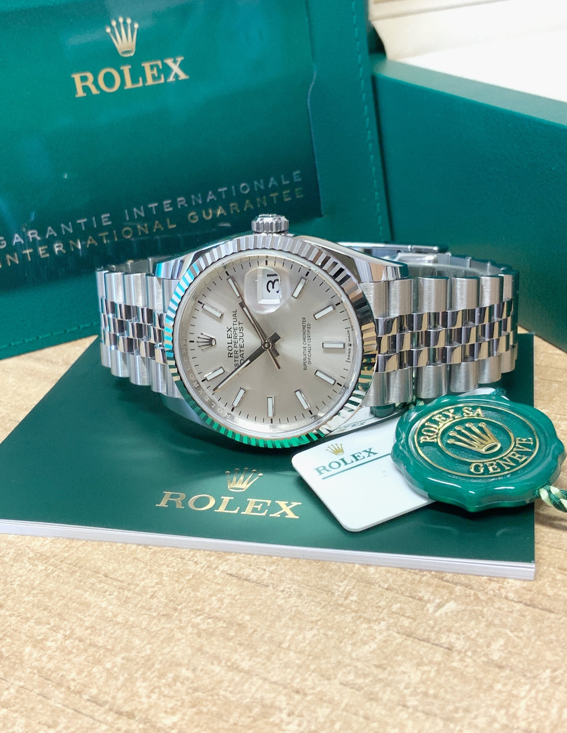 Rolex replica Datejust 36mm 126234 Silver Baton-7