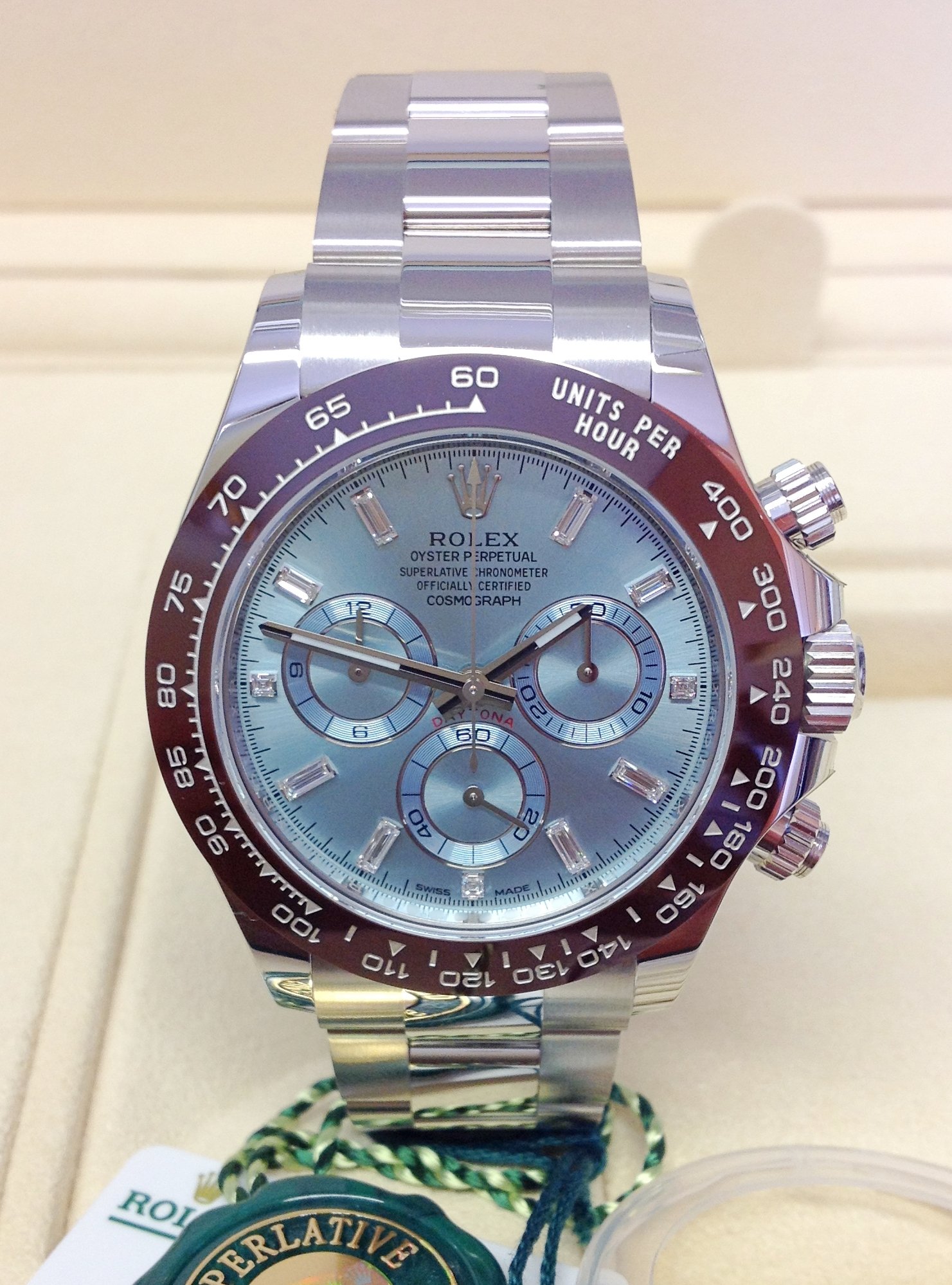 Rolex replica Daytona 116506 Platinum Ice Blue Diamond Dial-2