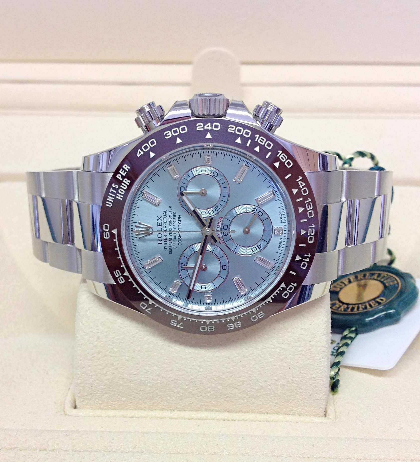 Rolex replica Daytona 116506 Platinum Ice Blue Diamond Dial-4