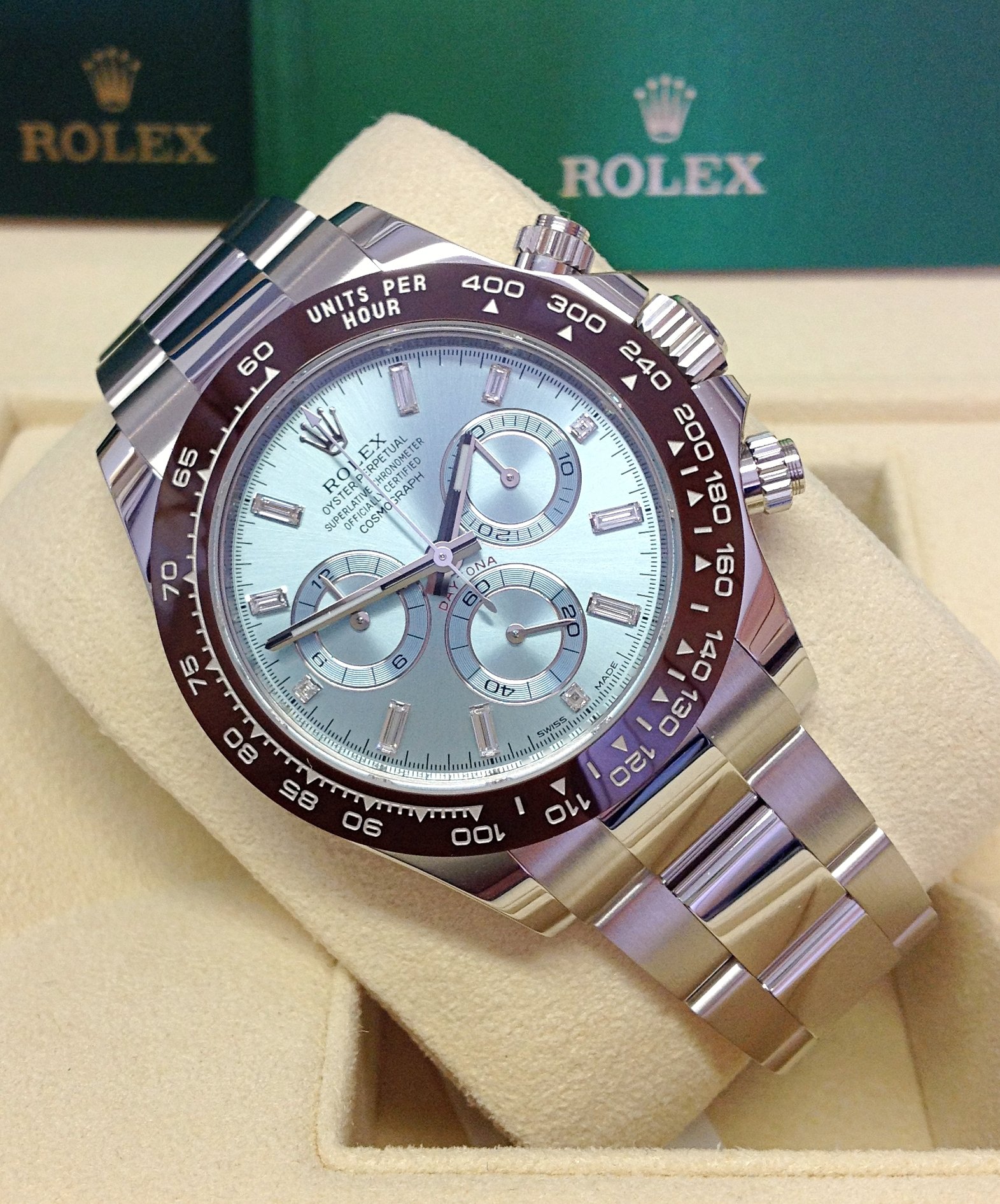 Rolex replica Daytona 116506 Platinum Ice Blue Diamond Dial-6