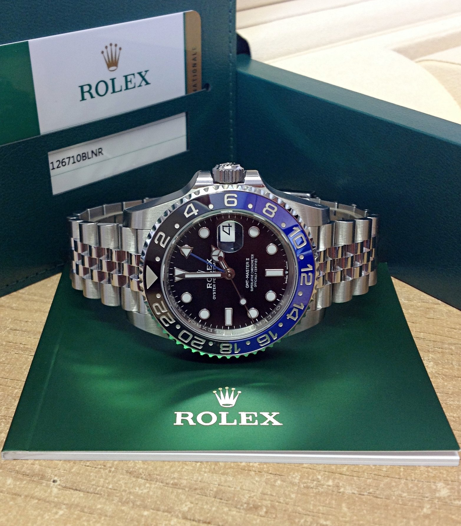 Rolex replica GMT Master II 126710BLNR Batman-5