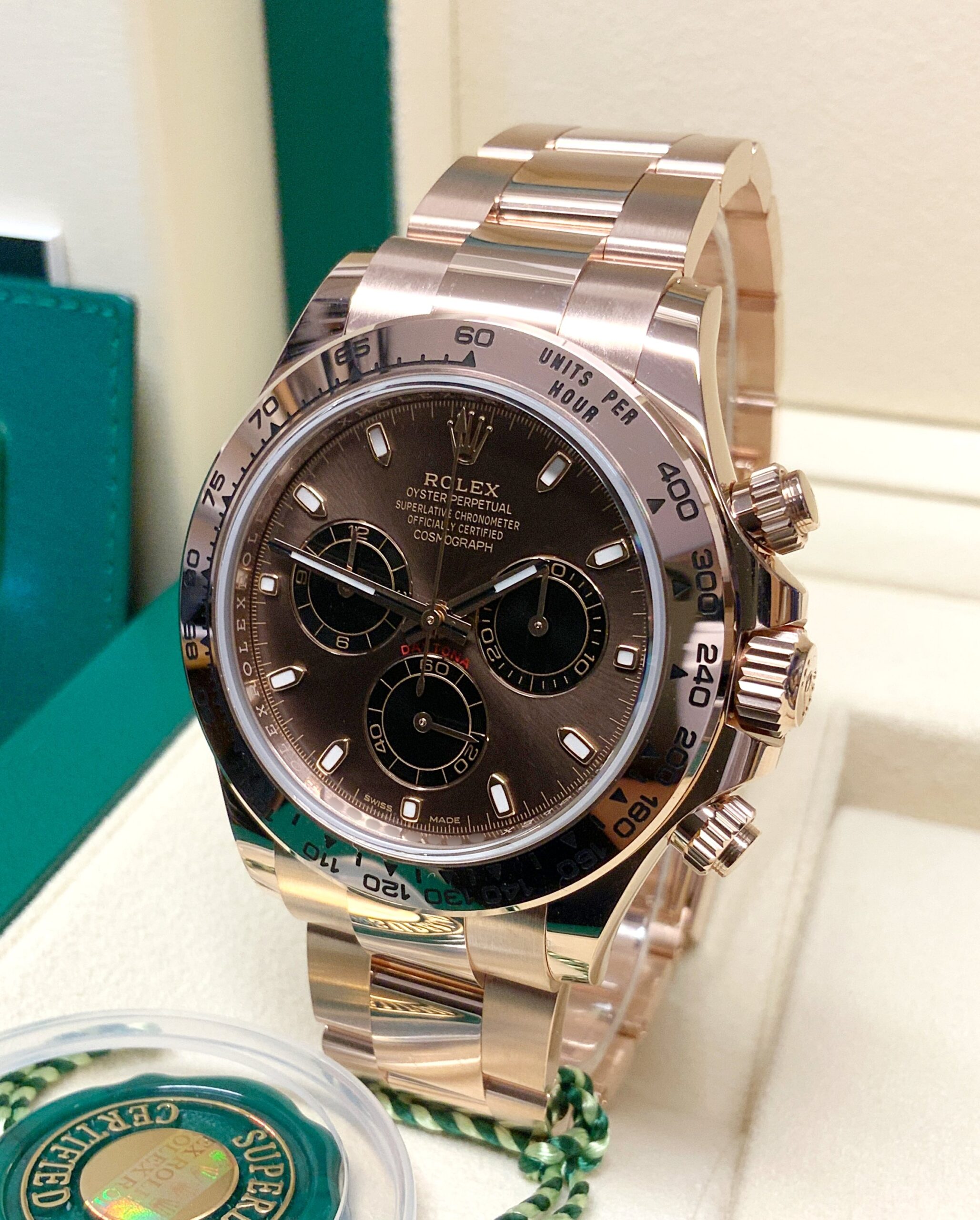 Rolex replica daytona 116515 chocolate dial rose gold1