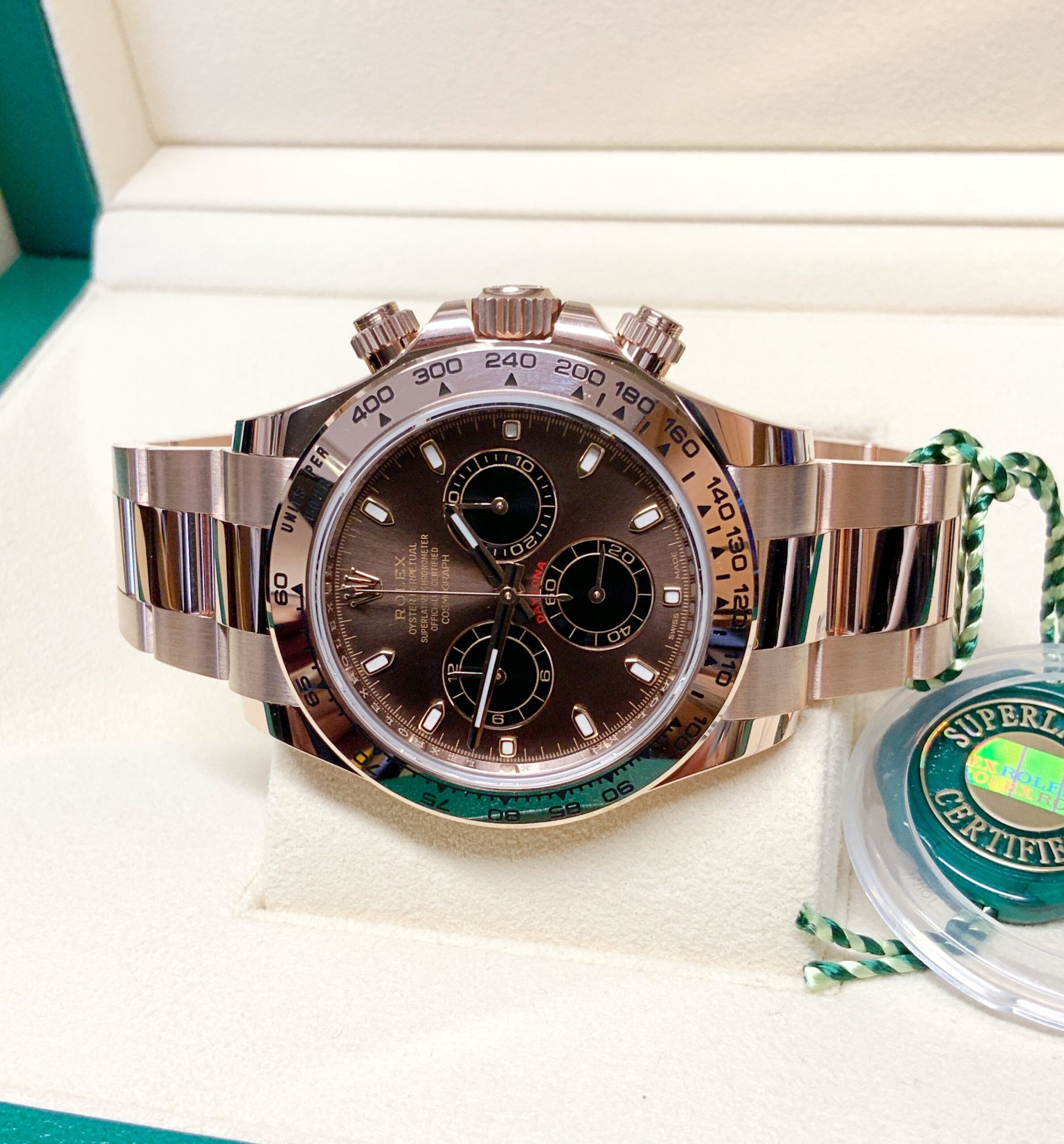 Rolex replica daytona 116515 chocolate dial rose gold2
