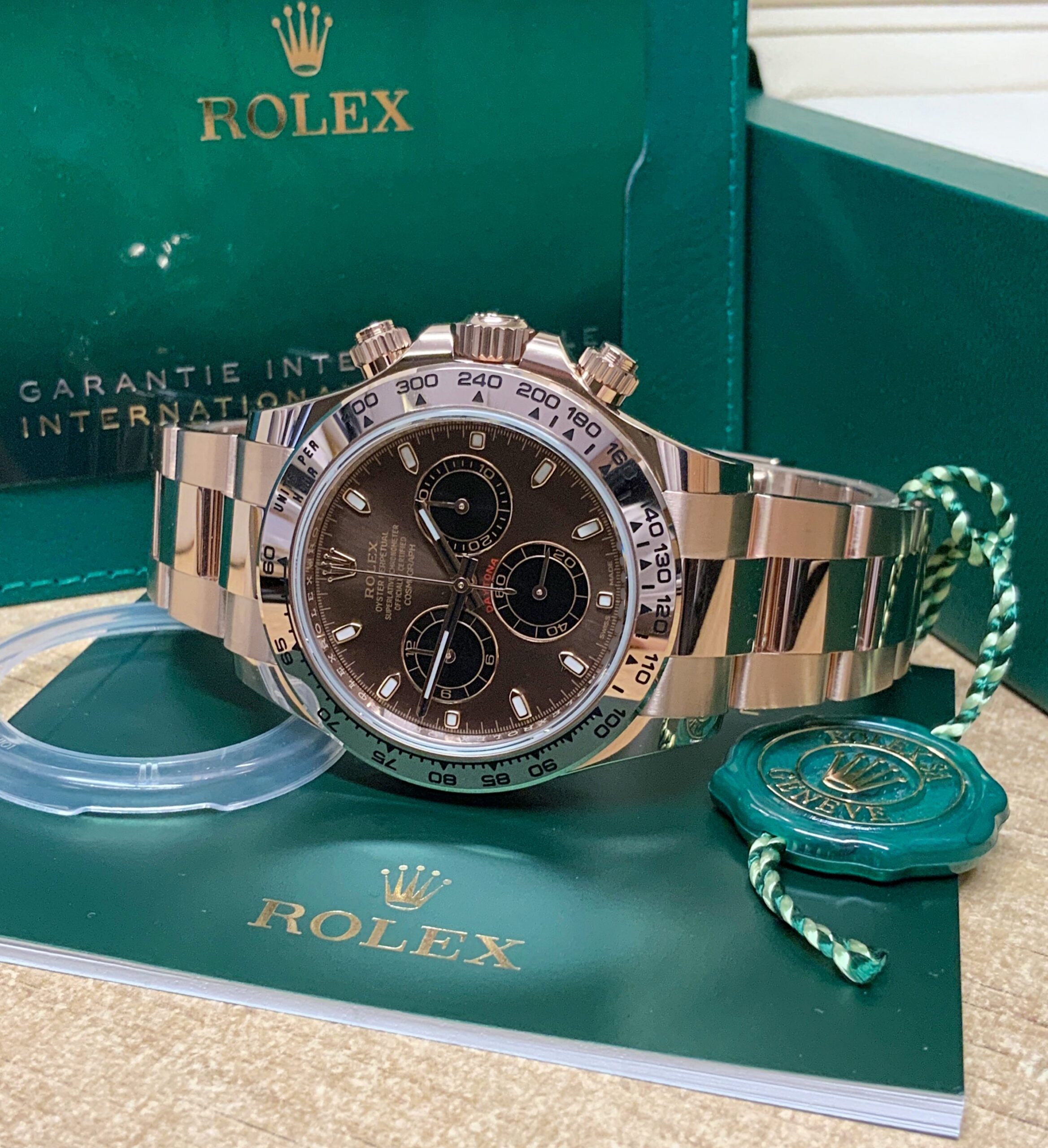 Rolex replica daytona 116515 chocolate dial rose gold7