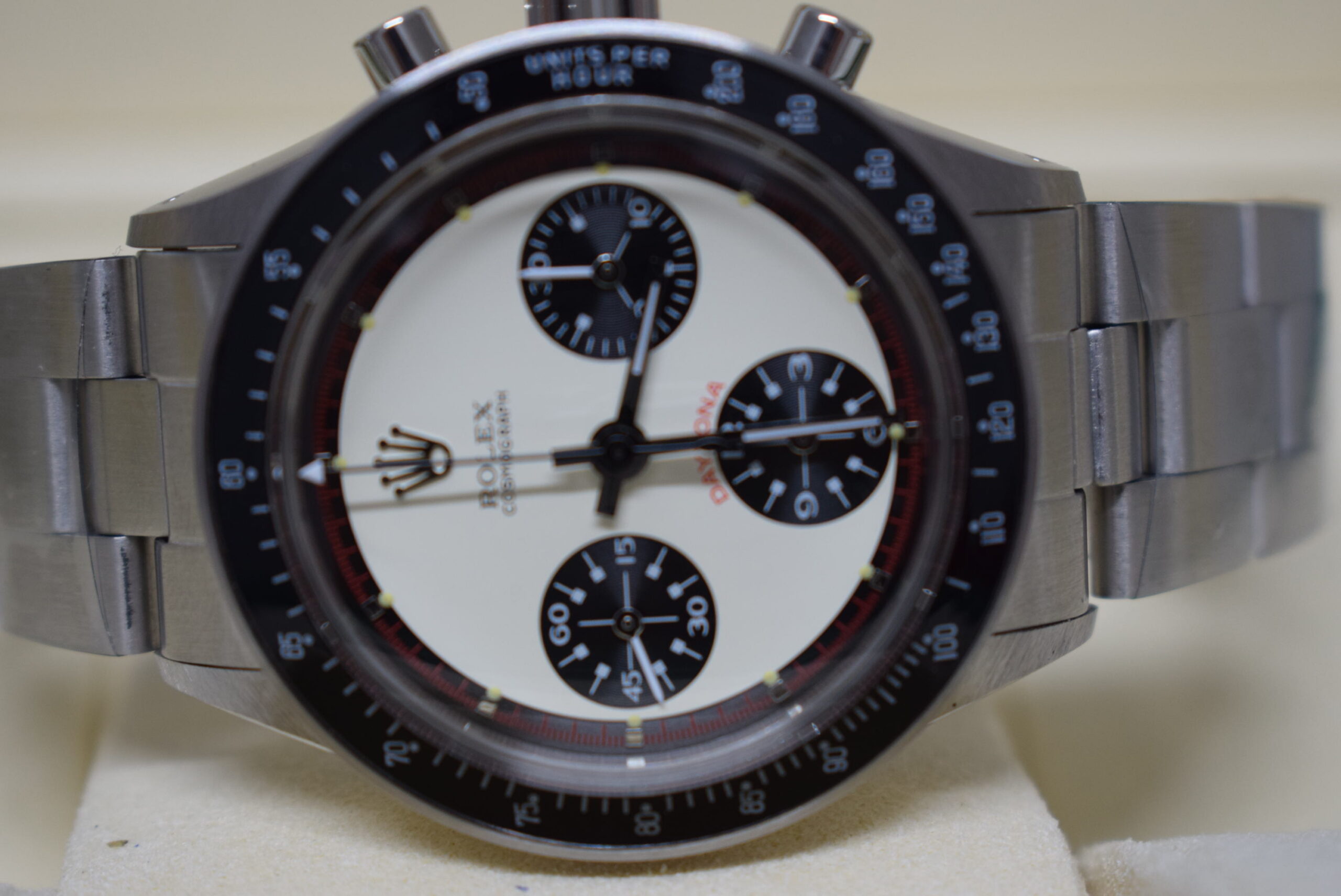 Rolex replica vintage daytona 6241 white dial5