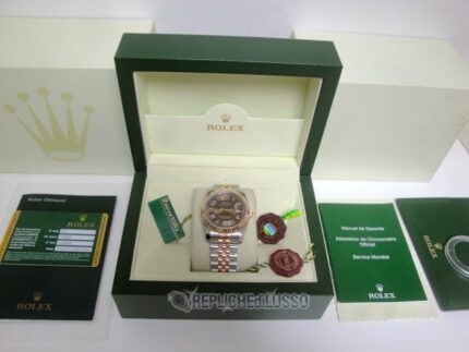 Rolex replica datejust acciaio rose gold brown dial arab orologio replica copia imitazione