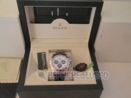 Rolex replica daytona strip leather vip acciaio white dial orologio replica copia imitazione