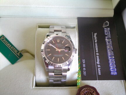 Rolex replica turn-o-graph acciaio black dial oyster orologio replica copia imitazione