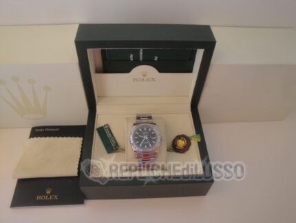 Rolex replica datejust acciaio black dial barrette oyster orologio replica copia imitazione