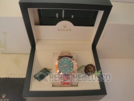 Rolex replica daytona rose gold green dial orologio replica copia imitazione