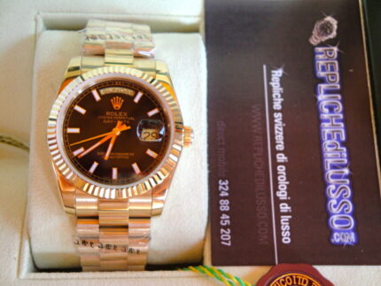 Rolex replica day-date full oro giallo black dial orologio replica copia imitazione