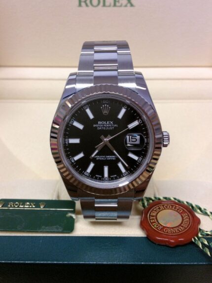 Rolex replica Datejust II 116334 Black Baton Dial orologio replica